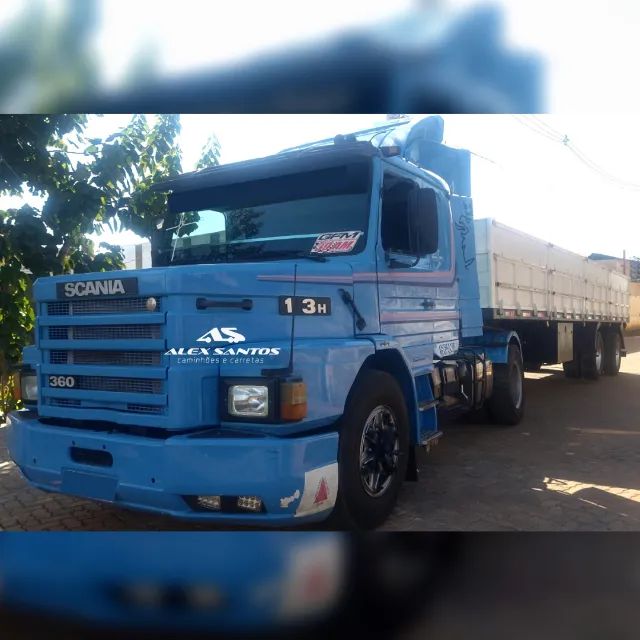 Conjunto Scania T 113 H 4X2 360 1994/1994 e graneleiro Guerra 2005/2005 - Foto 4