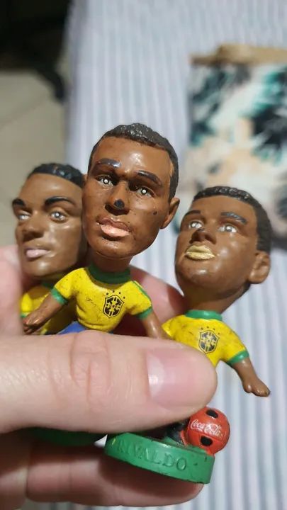 Lote 3 Miniaturas bonecos craque do Futebol do Brasil 1998 - Coleção Coca-Cola - Foto 2