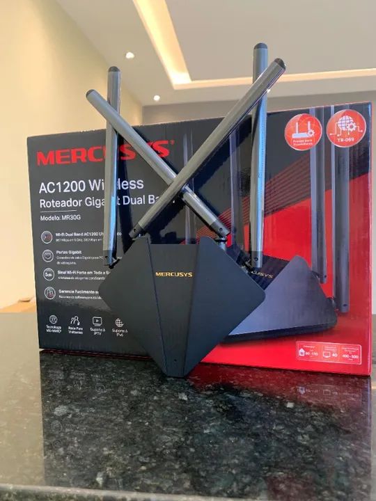 Roteador Wi Fi Mercusys AC1200, Novo Com Garantia. - Foto 3