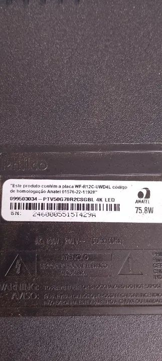 TV 50 polegadas 4K LED - Anatel 01576-22-11928