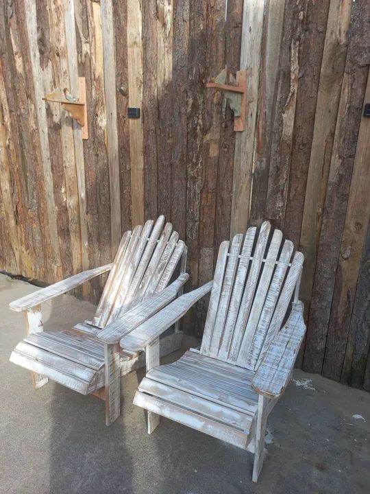 Par Cadeiras de madeira para área externa. - Foto 3