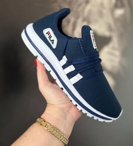Tênis fila azul marinho masculino super macio 