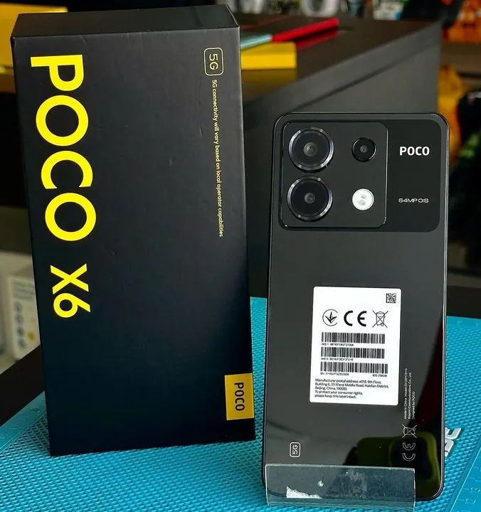 - Poco X6 5G, 256/12GB RAM, NFC, cores: preto, azul e branco, tela 1.5K, LACRADO. - Foto 2