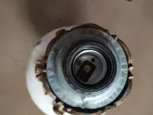 ABAJUR ANTIGO DE MESA, PORCELANA PINTADO A MÃO - Foto 5