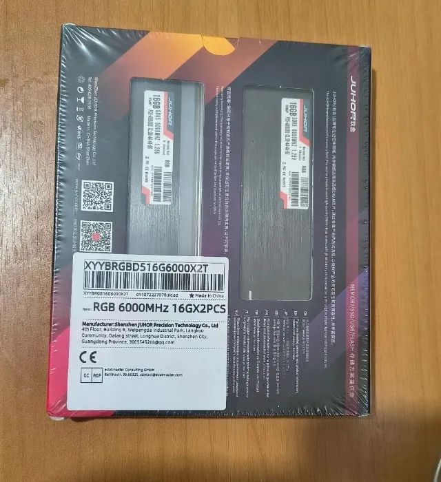 JUHOR DDR5 32GB 2x16 6000MHz Black New Sealed Memory64302739436417122