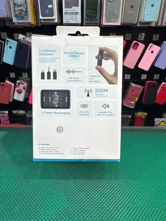 Microfone Sem Fio Duplo BOYA 2.4GHz para Câmeras, Smartphones e Computadores - Foto 2