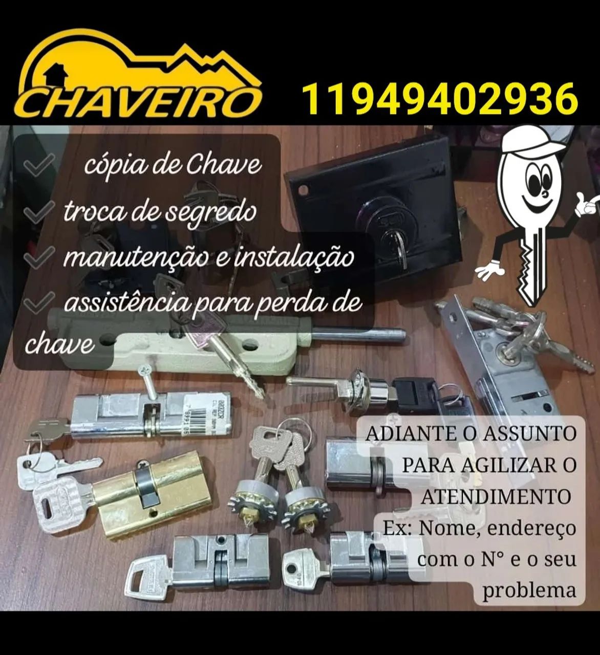 chaveiro residencial serviços de chaveiro - Foto 2