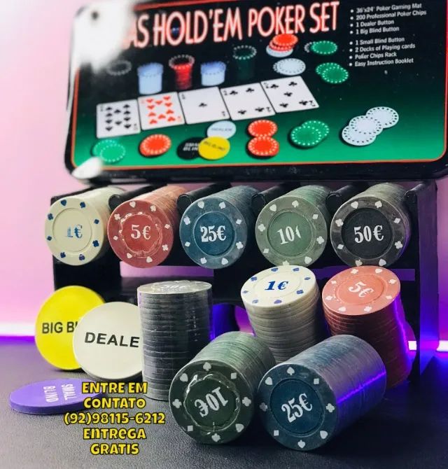 Pocker Texas Hold'em Jogo completo para toda familia - entrega das