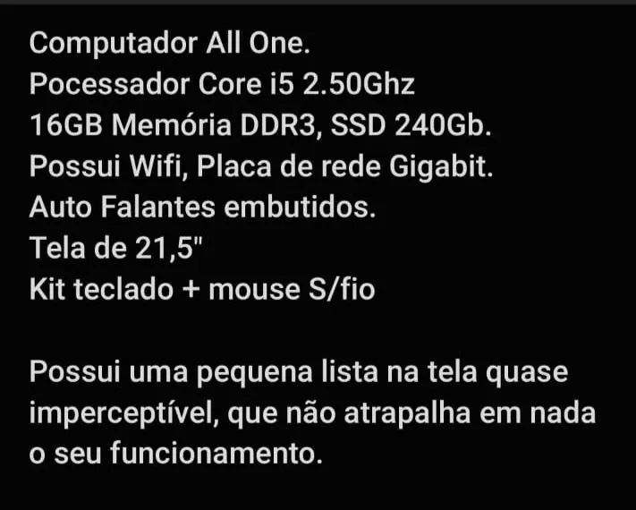 Computador All One<br><br>Pocessador Core i5 - Foto 5