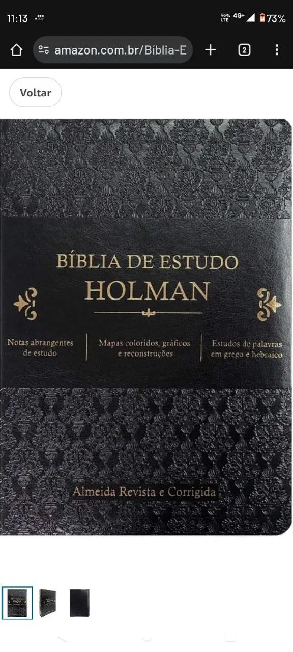Bíblia de estudo Holman - CPAD - raridade 