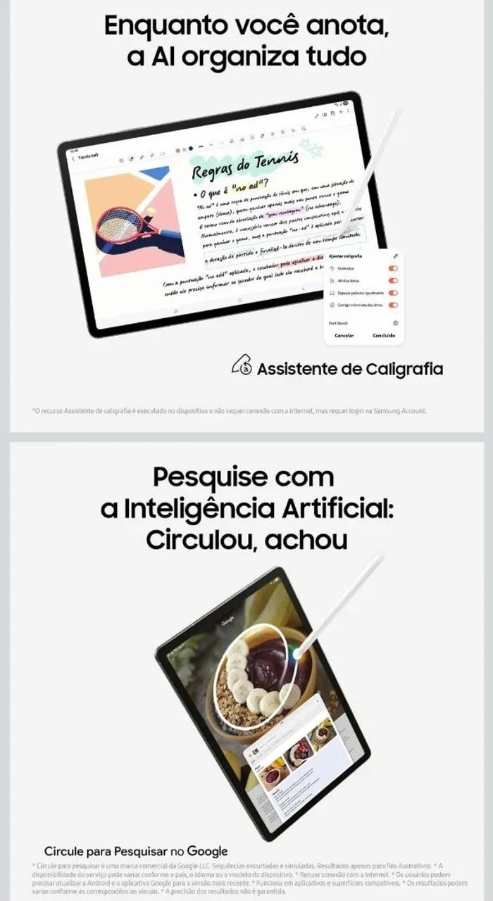 Lacrado e com NF! Tablet Samsung Galaxy S10 FE+, 128GB, 8GB de RAM, cor cinza - Foto 6