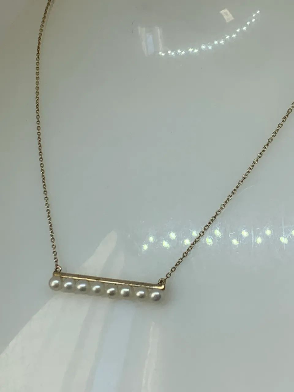 colar de prata com pingente com pérolas - Foto 5