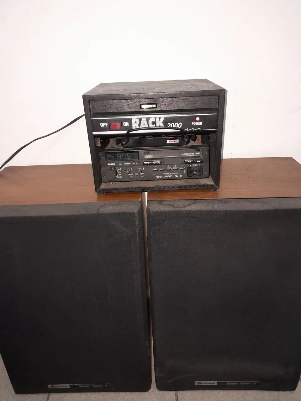 radio toca fitas bosch rio de janeiro pll 2 com 2 caixa polyvox e rack 2000  - Foto 2