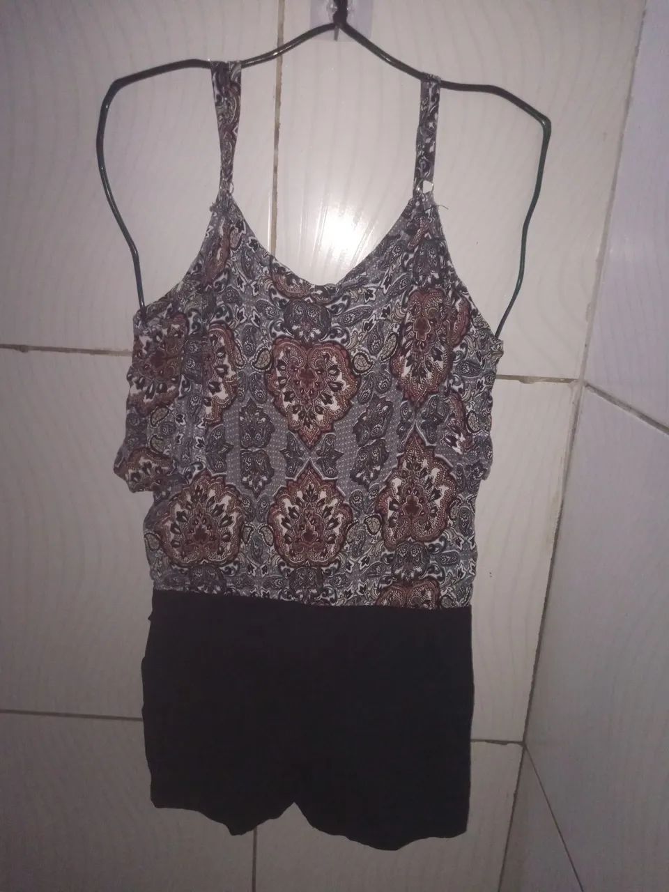 Macacão Curto Feminino Estampado M