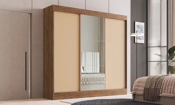Guarda-Roupa Moderno com Espelho - Foto 3