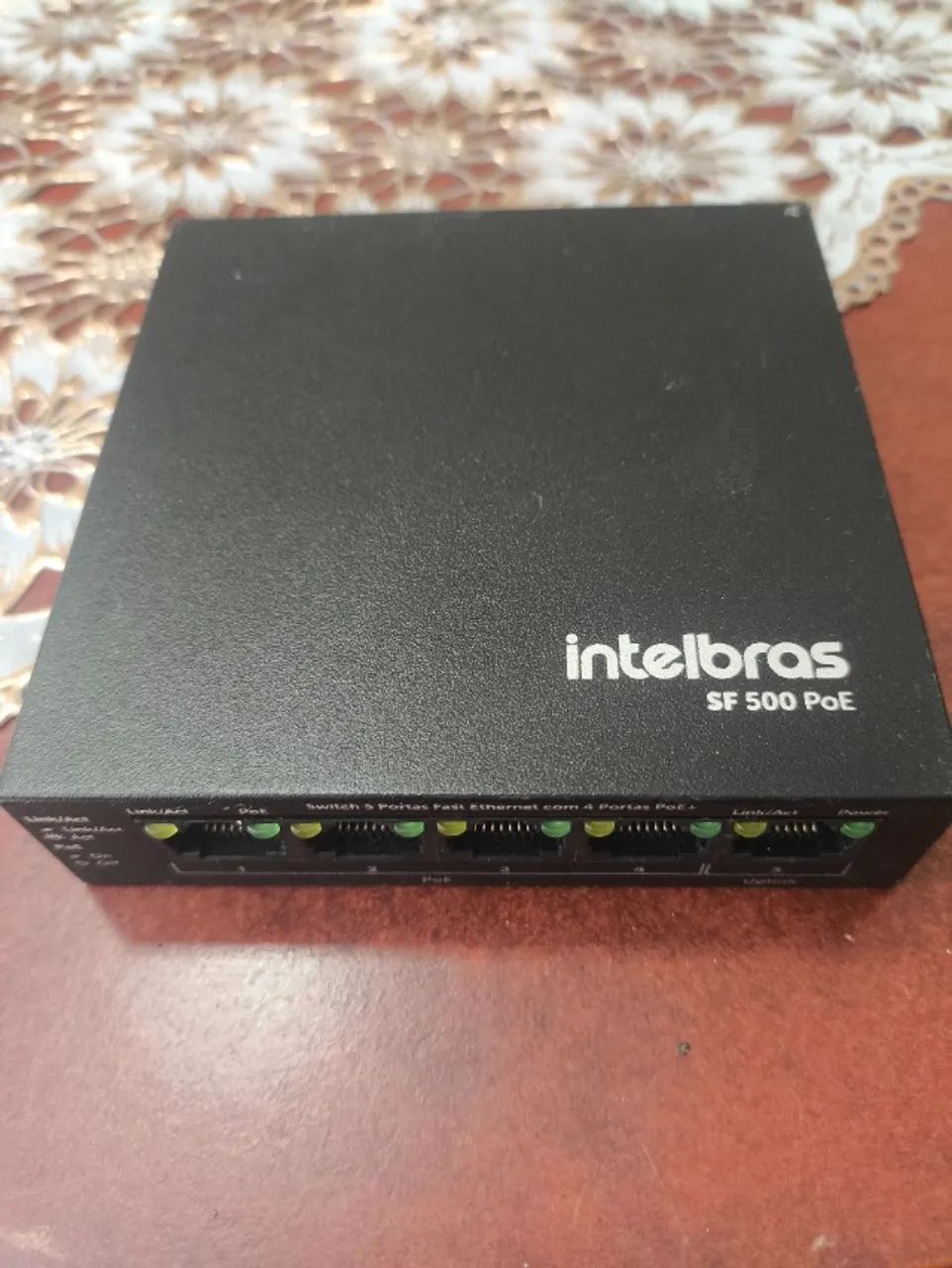 Switch 5 Portas Intelbras Fast Ethernet Sf 500 Poe - Foto 3