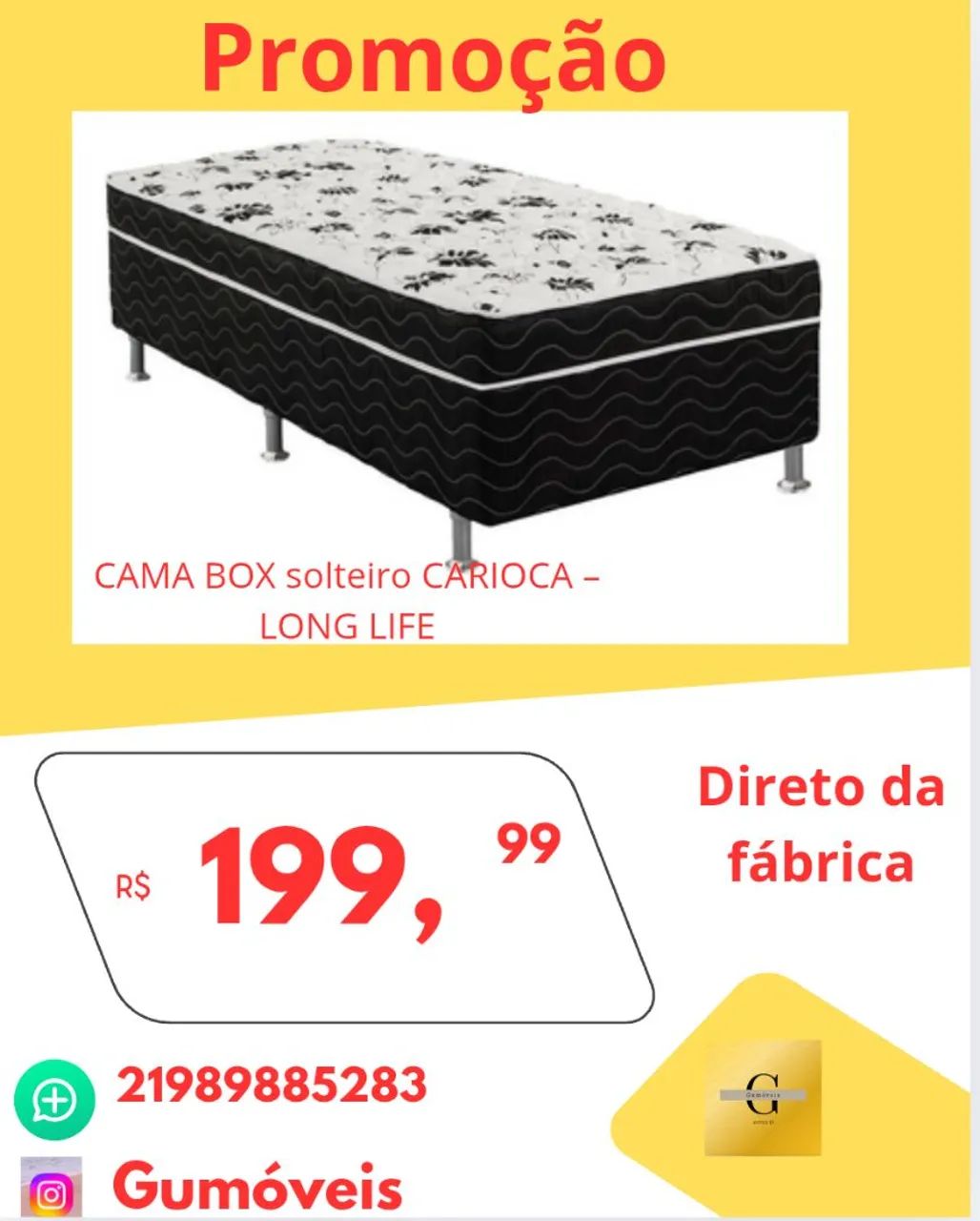 Cama box solteiro 