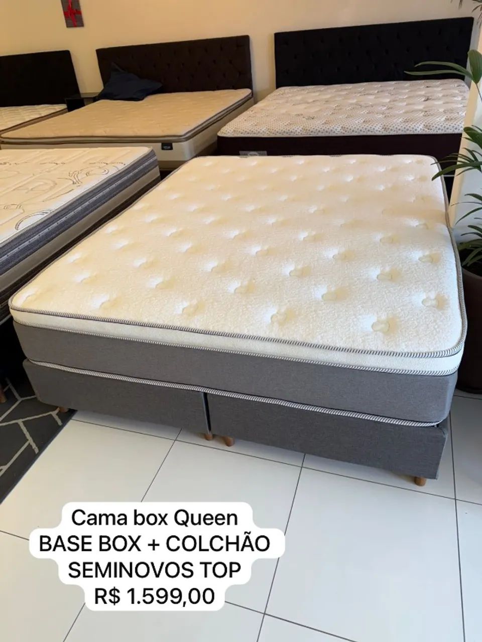 Colchão Casal QUEEN + Base box - Entregamos!  - Foto 3