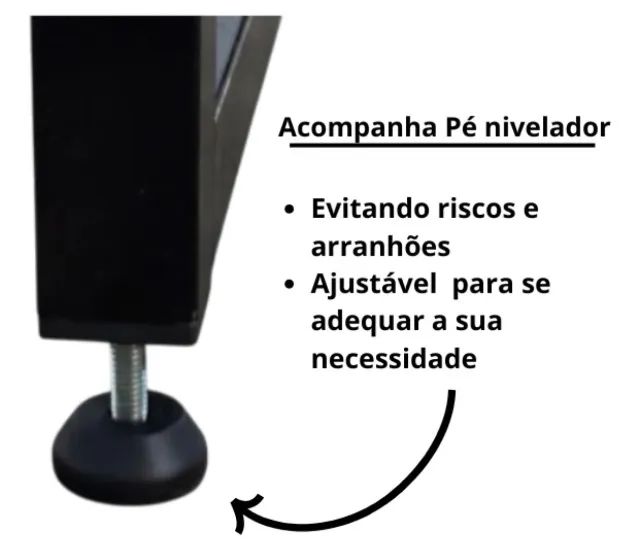 Pé De Mesa Industrial Em Aço Com Travessa Reforçada Forte - Foto 2