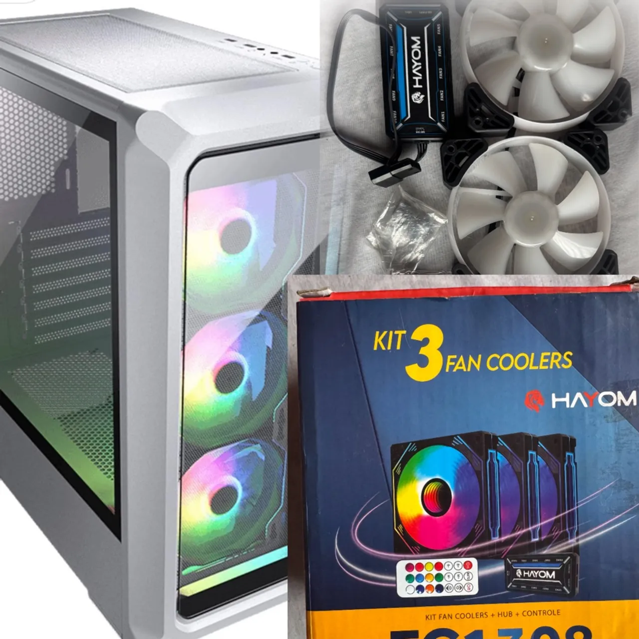Gabinete cougar archon 2 e controladora Rg B
