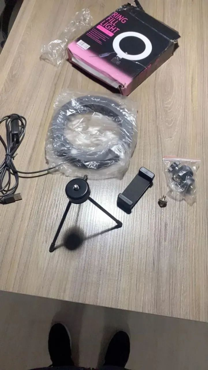 Ring Light Led Mesa Iluminador Pequena Tripé 6 Polegada 16 Centímetros Promoção!!!