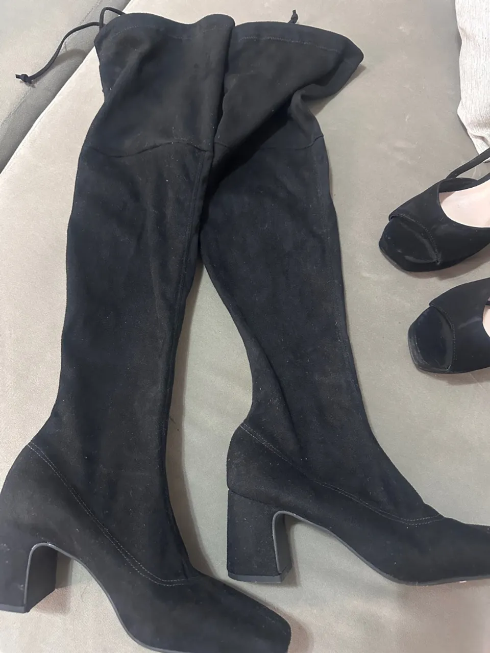 Botas Over The Knee de Couro