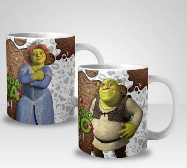 Canecas Shrek e Fiona - Sua história de amor!