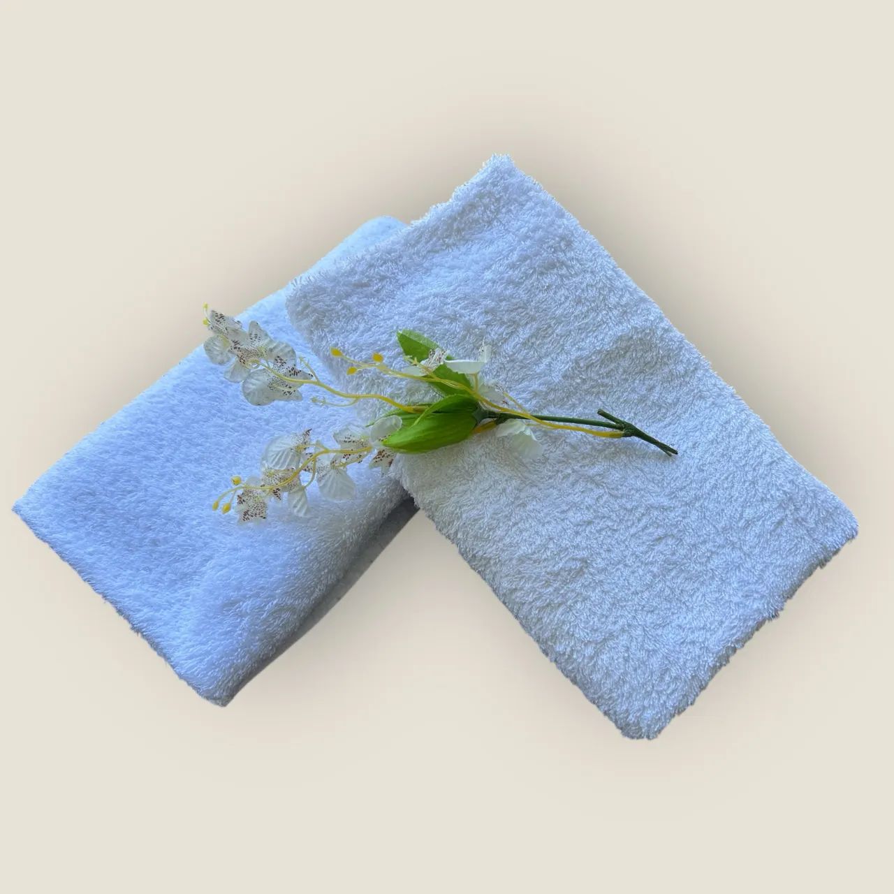 Kit 2 Toalhas de Rosto Grandes Artex e São Carlos - Brancas - Foto 2