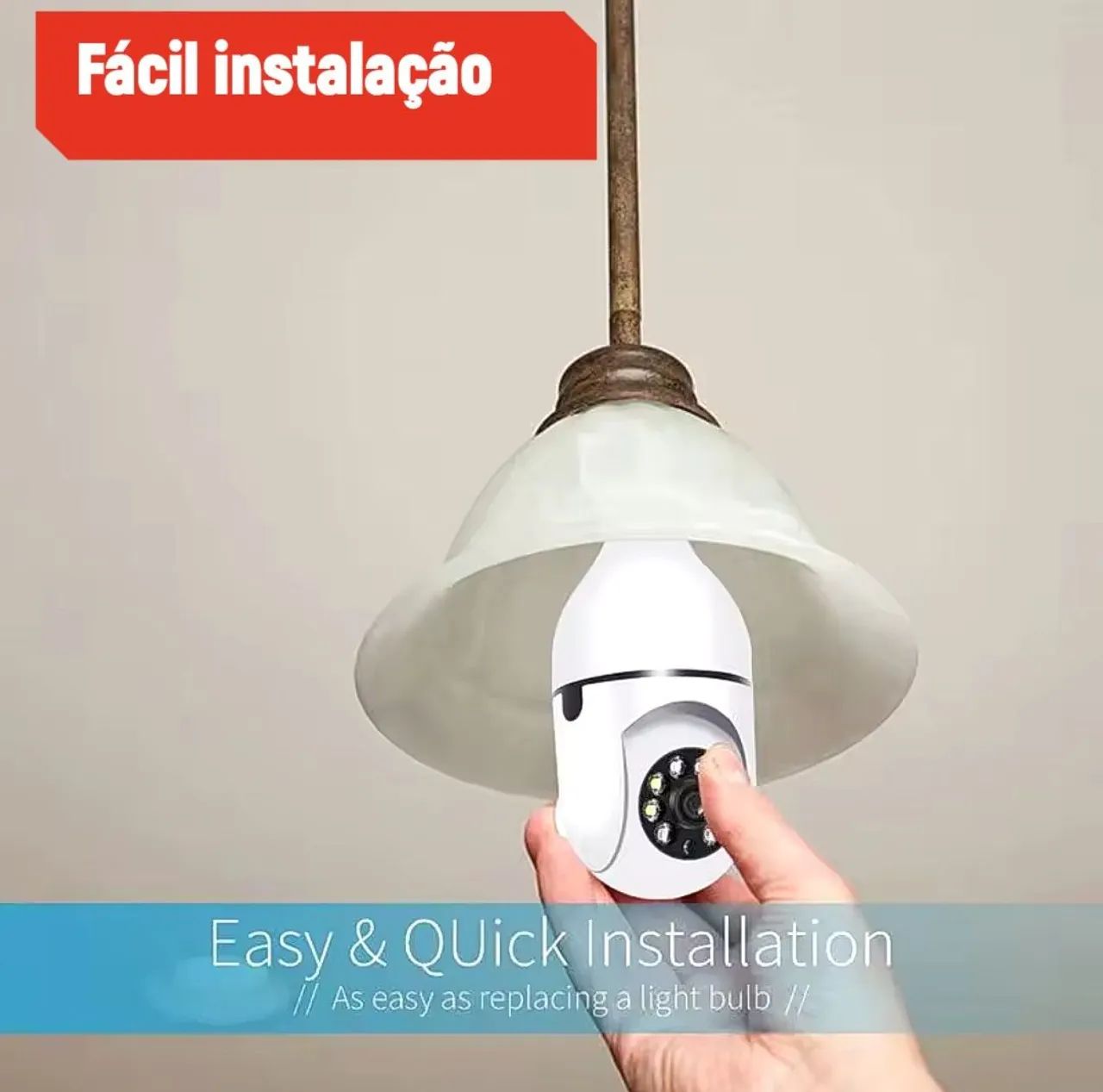 Câmera de Segurança 355° Visão Noturna Sirene Detecção Wifi - Foto 6