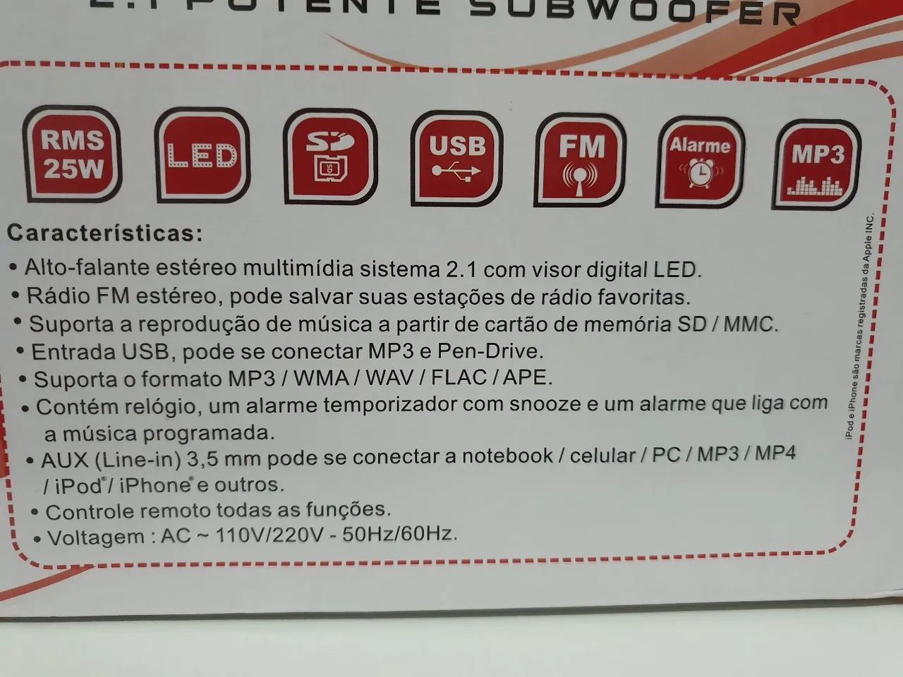 Caixa de Som Dotcell DC-5034 2.1 Potente Subwoofer - Foto 2