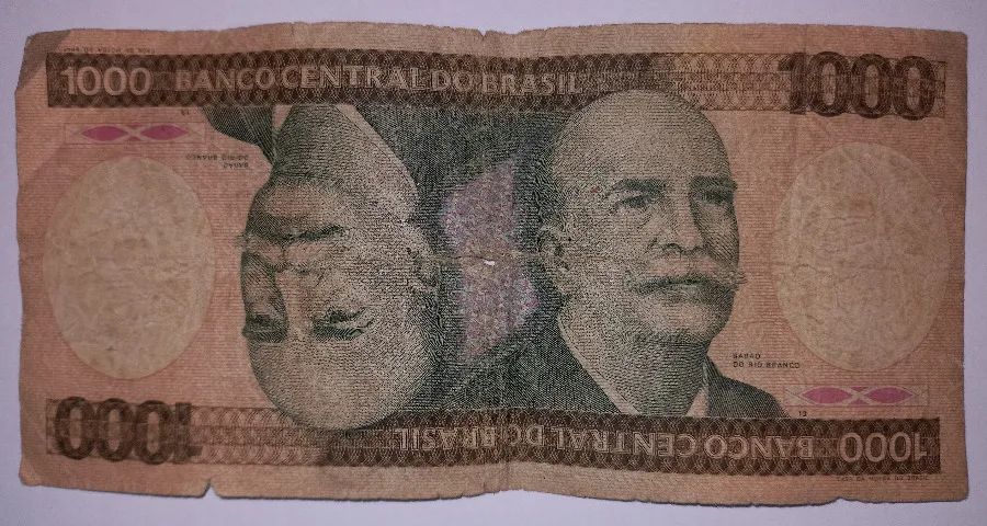 Cédula do Brasil 1000 Cruzeiros 