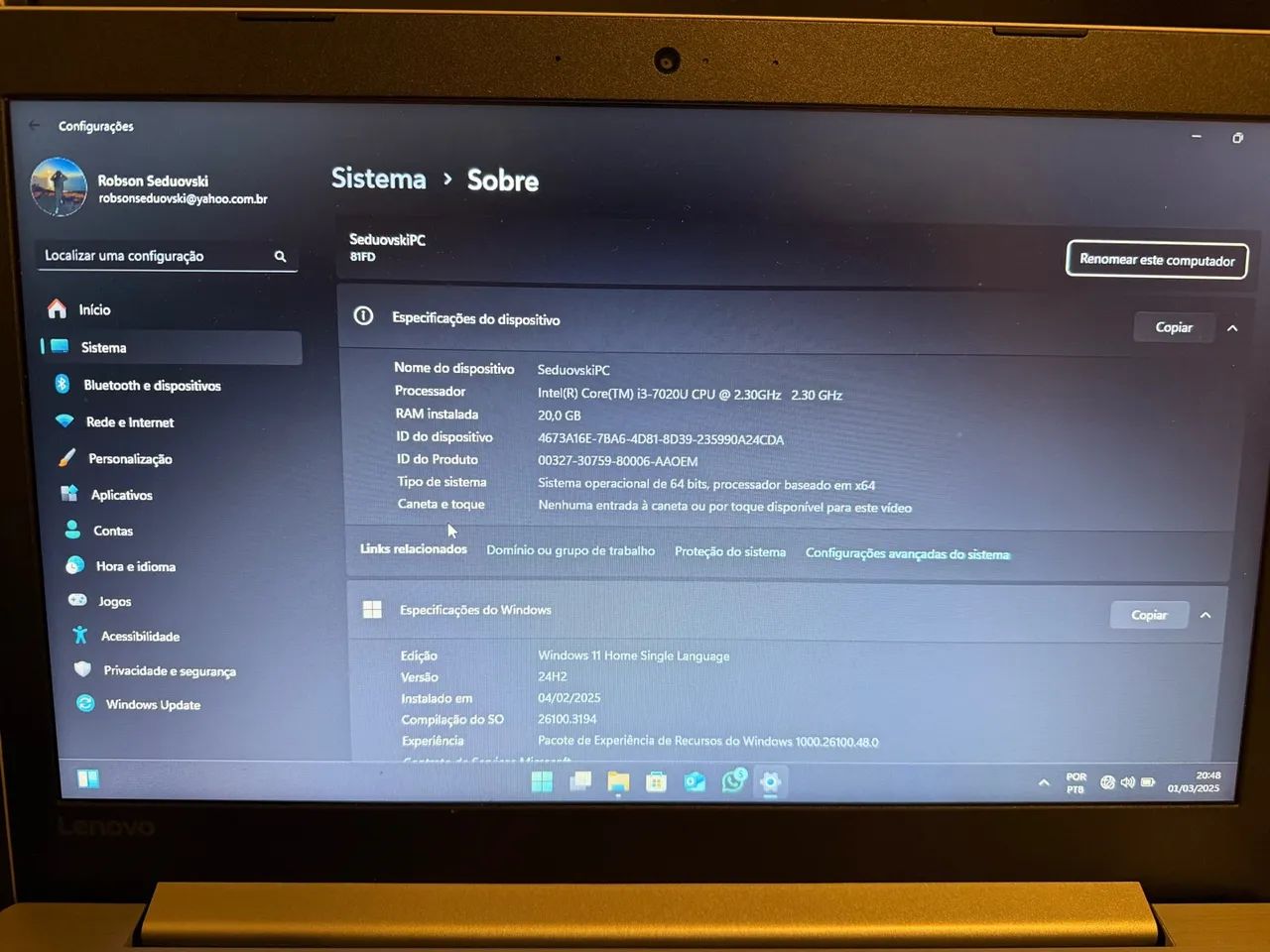 Notebook Lenovo - Novo - Foto 5