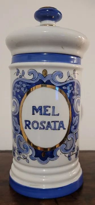 Lindo Pote De Farmácia pintado a mão. 