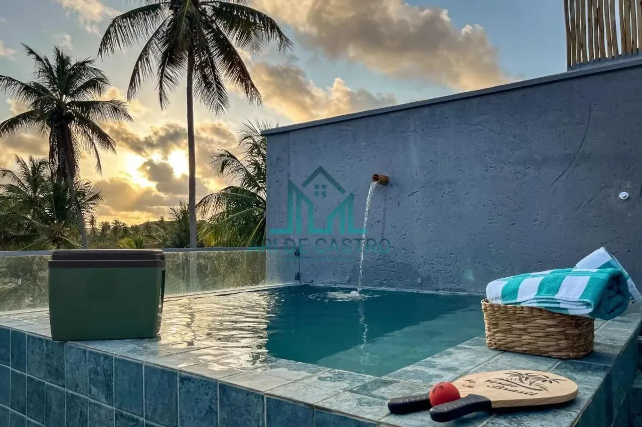 Casa Duplex com Rooftop e Piscina a 200 metros da Praia do Riacho - São Miguel dos Milagre