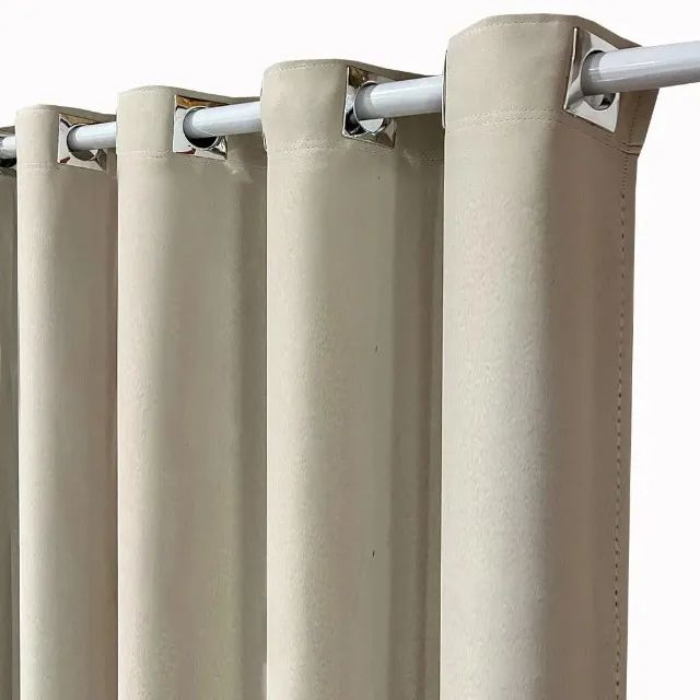 Cortina Blackout Corta Luz em Tecido 4m largura x 2,40m altura Cor Marfim - Foto 3