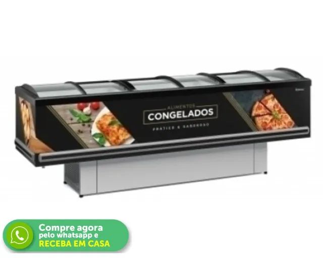 Ilha de Refrigerados 3 Metros Vidro Curvo Nova