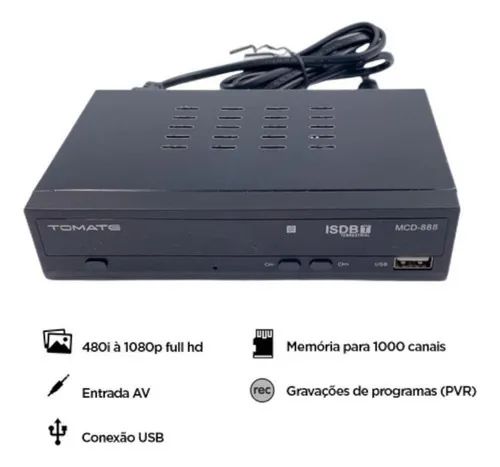 Conversor Digital Tomate Mcd-888 Usb Hdmi Rca 3 Portas - novo - Foto 3