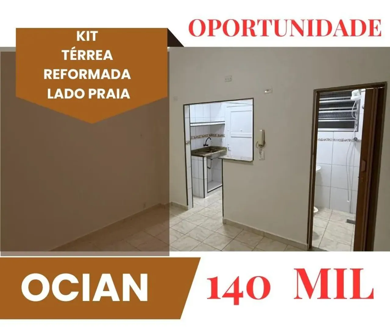 Kitnet para Venda em Praia Grande, Ocian, 1 dormitório, 1 banheiro