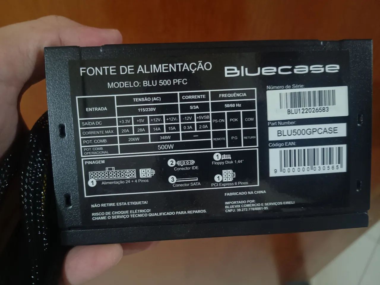 Fonte de Alimentação Bluecase 500W PFC