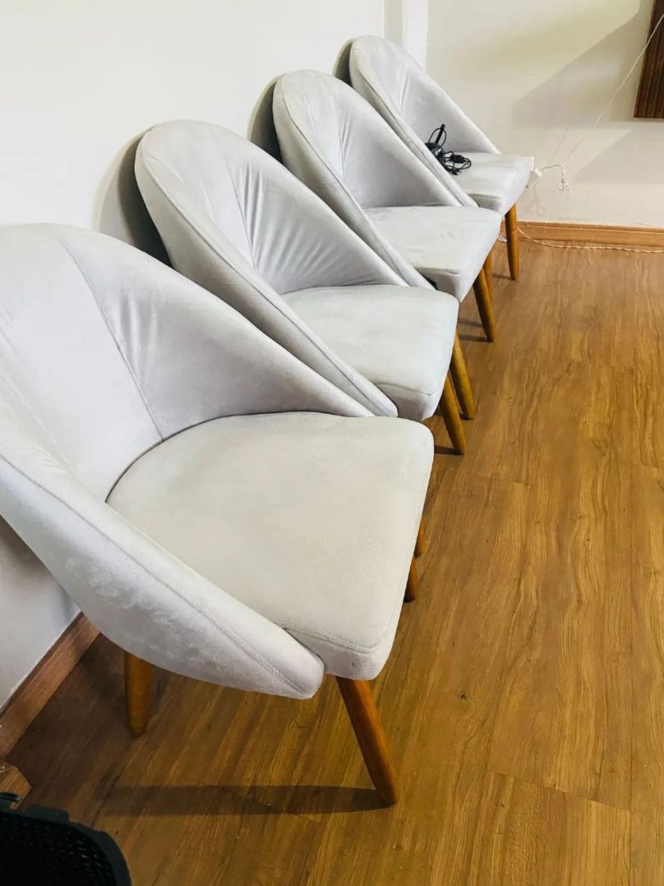 Cadeiras poltrona de veludo lua luxo