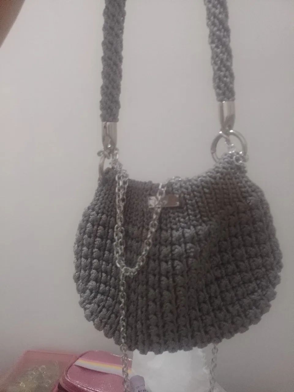 Bolsas crochê Artesanato  - Foto 5