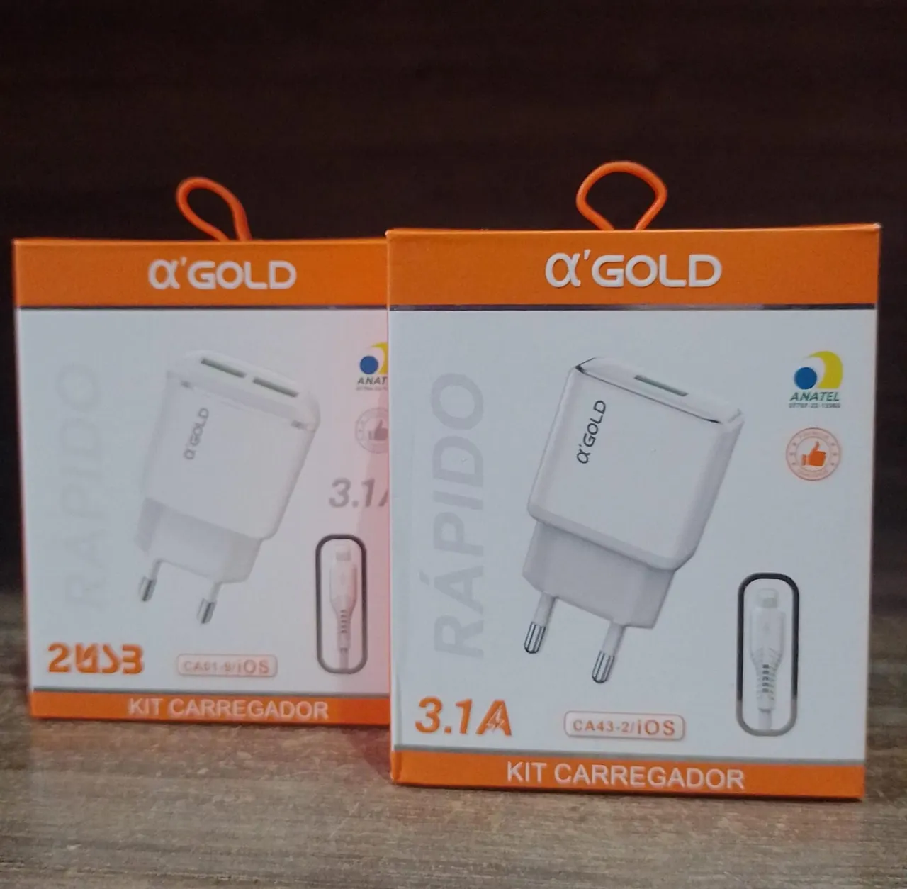 Carregador Rápido ?'GOLD 3.1A - Kit Carregador