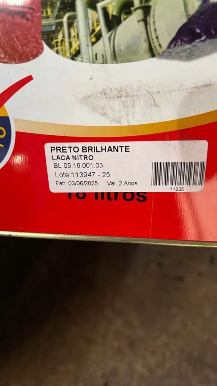 2 latas de tinta 18lt Laca Nitro preto brilhante - Foto 3