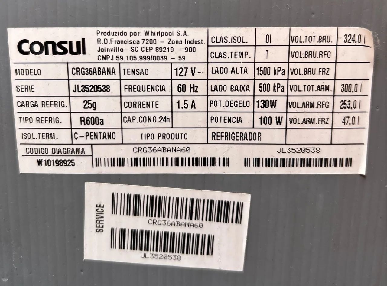 Geladeira Consul Facilite Frost Free 1 Porta 300 Litros // 127v  - Foto 5