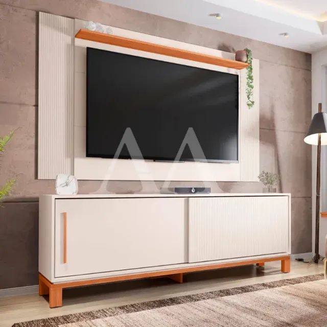 lindo rack com painel mondrian 