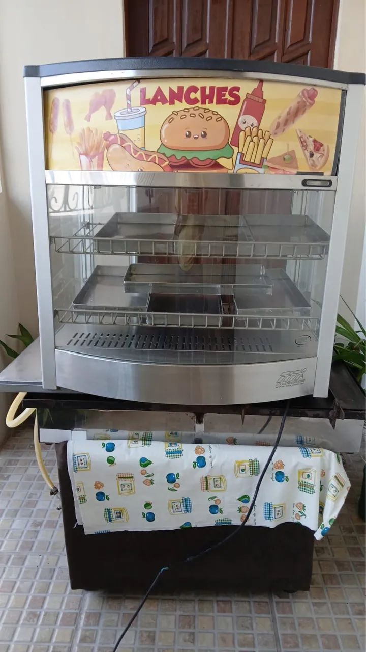 Estufa de lanches elétrica c/ 6 pratos