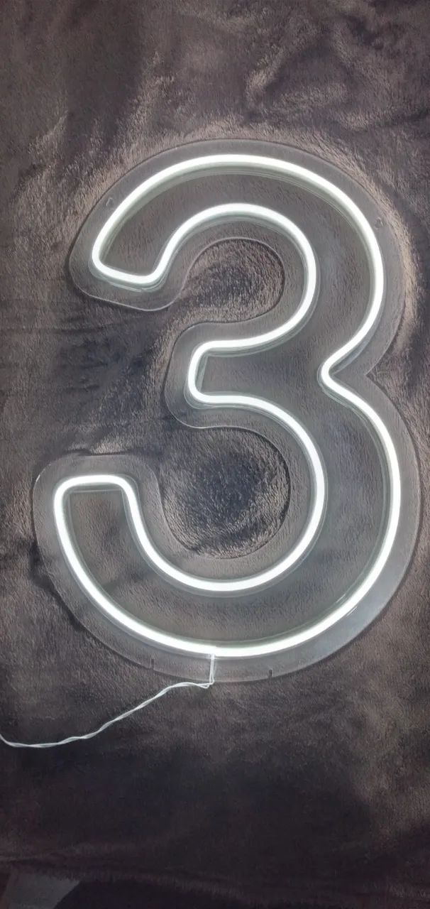 número 3 led artigo de festa 