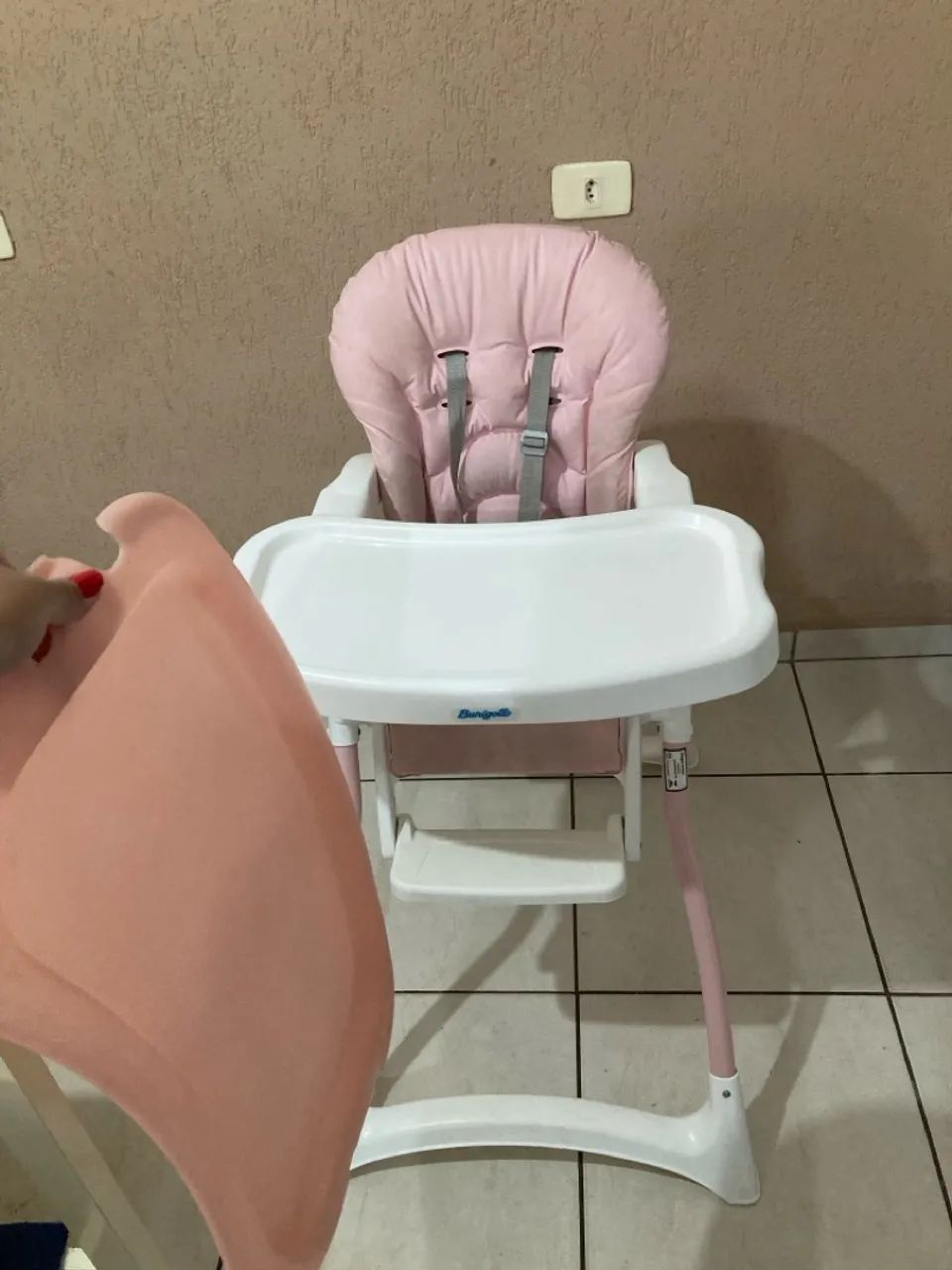 Cadeirão de Alimentação Burigotto Infantil Rosa - Foto 3