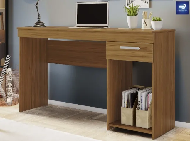 Mesa Office com Desing Clássico e 1 Gaveta