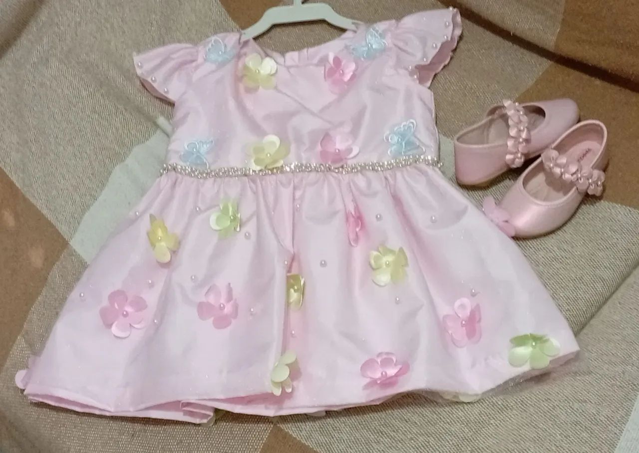 Vestido infantil para festa 1 ano (Jardim Encantado) - Foto 2
